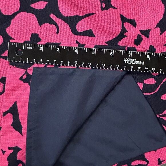 J. Crew‎ Skirt Womens Plus Sz 20 Pink Floral Basketweave Pencil Colorful Bright - Picture 7 of 10